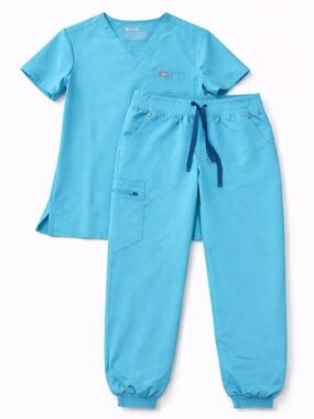 Figs Top and Bottom Joggers Oasis Set Size Small